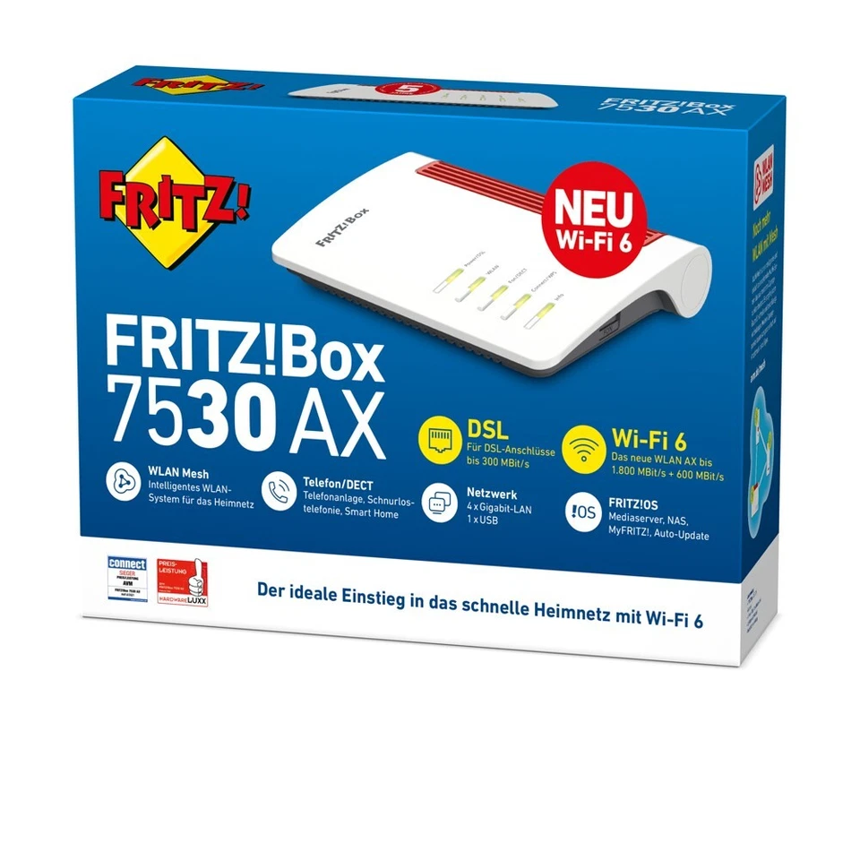 AVM FRITZ!Box 7530 WLAN AX Router - Weiß (20002930)