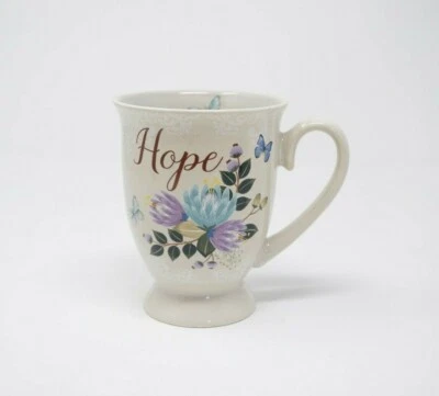 Christian Art Gifts Butterfly Hope Bible Verse Psalms 147:11 Coffee Cup Mug Love - Image 1 of 4