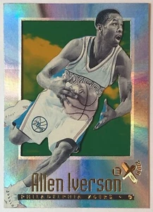 1996-97 Skybox E-X2000 Allen Iverson RC #53 Error Credentials? Rookie Card - Picture 1 of 12