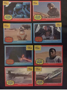 KOMPLETTES SET Disney Store Star Wars Das Erwachen der Macht 8 Topps Sammelkarte Promo - Bild 1 von 1