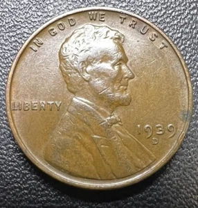 1939 D Lincoln Wheat Cent / #53 - Bild 1 von 2