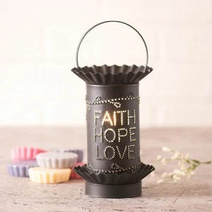 Wax Tart Warmer Faith Hope Love Electric Kettle Black Irvins Country - Picture 1 of 3