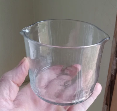 1815 GEORGIAN ERA PONTILED BLOWN GLASS WINE RINSER RIBBED PATTERN BASE SCARCE - Image 1 of 4