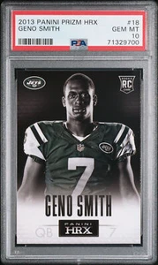 2013 Panini Prizm Geno Smith HRX Rookie Card No 18 PSA GEM MINT 10 - Picture 1 of 2