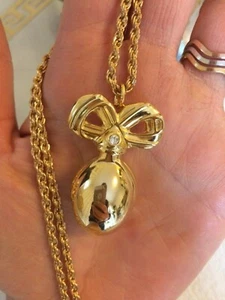 RARITÄT Parfum Elisabeth Taylor Diamonds KETTE Luxus Halskette Anhänger RAR GOLD - Bild 1 von 12