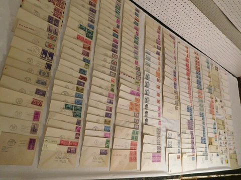 237 Piece USA !st Day Cover Air Mail Envelopes Vintage 1930's - 1970's Cover