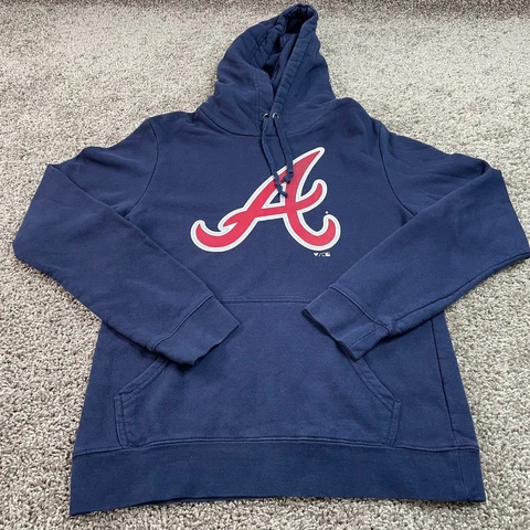 Atlanta Braves Men's Hoodie Small Fanatics Sweatshirt Navy Pockets Freeman #5 Cover