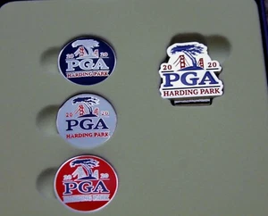 Juego de 3 marcadores de pelota de golf PGA CHAMPIONSHIP 2020 con logotipo de sombrero clip caja - Imagen 1 de 1