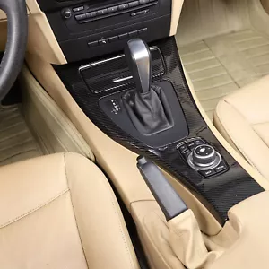 ABS Carbon Fiber Console Panel Trim Cover For BMW 3 Series E90 325i 335i 2008-12 - Picture 1 of 8