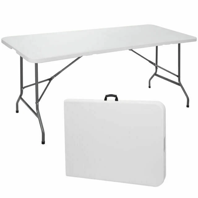 6 ft Portable Picnic Folding Table - White