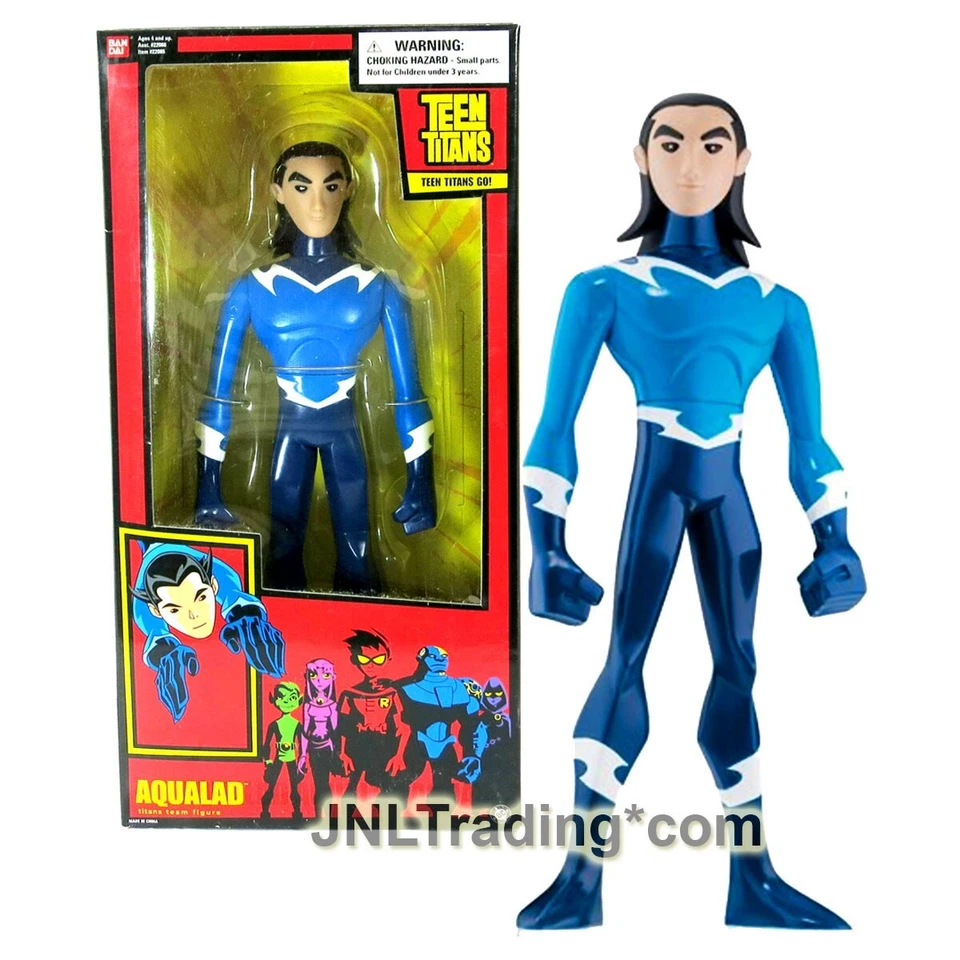 Año 2005 DC Comics Teen Titans Go! Figura de 10 pulgadas - AQUALAD con base de exhibición Foto 1 de 1