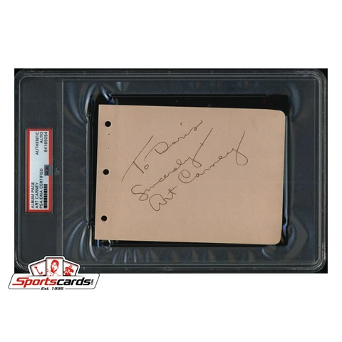 Art Carney D.2003 Actor Signed Cut Album Page PSA/DNA Authentic Auto Cover