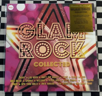 Glam Rock Collected 2xLP by Various silver vinyl 2023 import numbered brand new - Image 1 of 2