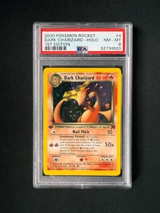 4/82 Dark Charizard 1st Edition Team Rocket Base Holo Pokemon Card PSA 8 WOTC - Picture 1 of 6
