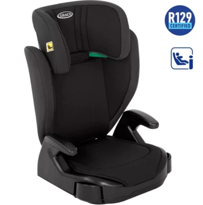 Graco Junior Maxi i-Size R129 Highback Booster Seat from up to 15-36kg, Midnight - Image 1 of 4