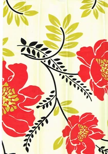Red Flower Floral Gold Leaf Vinyl Self Adhesive Wall Contact paper Peel Stick - Picture 1 of 3
