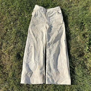 Vtg Pre WW2 White Naval Navy Pants Button Fly Named Sz 26x23 - Picture 1 of 13