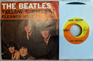 POP The Beatles Yellow Submarine / Eleanor Rigby Capitol 5715 1966 VG+ PS - Picture 1 of 2