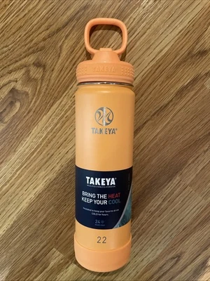 Botella de agua Takeya Actives de acero inoxidable 22 oz - naranja agria Foto 1 de 4
