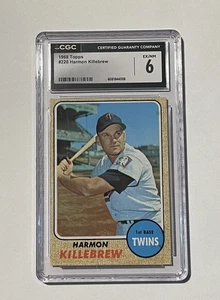1968 Topps Harmon Killebrew Card CGC Graded 6 EX/NM Cash Back !! - Picture 1 of 2