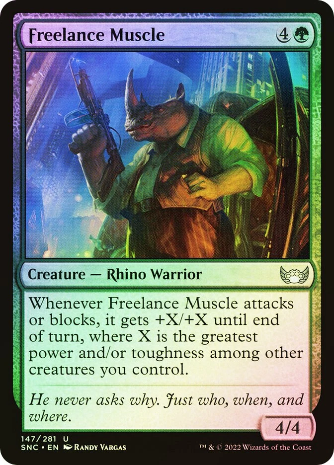 MTG FOIL Freelance Muscle  - Streets of New Capenna #147 - Image 1 of 1