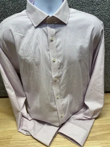Twillory Shirt Mens 17-34/35 Pink Dress Non Iron Safe Cotton Traditional Fit - Picture 1 of 11