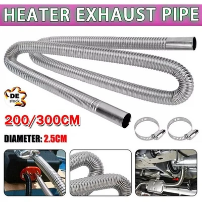 Abgasschlauch Stromerzeuger 2/3M Standheizung Auspuff Edelstahl Schalldämpfer DE - Bild 1 von 4