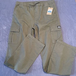 Quiksilver Cargo Multipocket Grape Leaf Green Pants Boys Kids Size XL - Picture 1 of 11
