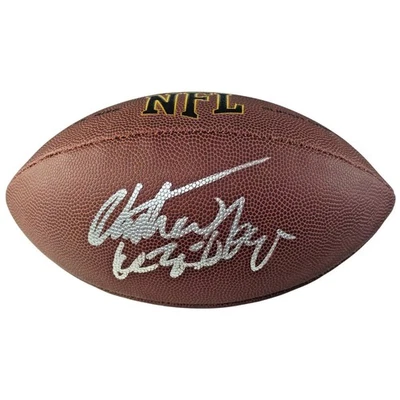 Christian Okoye Firmado Wilson NFL Fútbol Kansas City Chiefs Prueba Certificado de Autenticidad Automático KC Foto 1 de 4