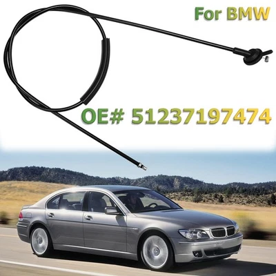 51237197474 Hood Release Cable Front For BMW 7ER 740I 2001 745LI 750I 760LI 2008 - Image 1 of 4