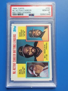 Pete Rose/Parker/Madlock 1984 Topps NL Hit Leaders PSA 10 GEM MINT #701 - Picture 1 of 12