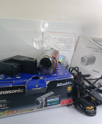 Panasonic HDC-TM30 Red Full HD Camcorder Video Digital Camera w/Box - Image 1 of 4