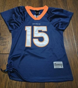 Camiseta para damas Reebok Tim Tebow Denver Broncos talla S #15 cuello de estrás ¡Rara! - Imagen 1 de 7
