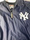 Majestic Authentic NY New York Yankees MLB 1/4 Zip Pullover Jacket Blue Men’s XL