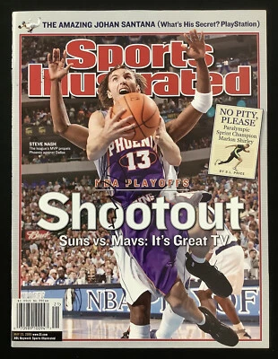 Steve Nash Signed Sports Illustrated 5/23/05 NO LABEL Phoenix Suns MVP Auto JSA - Image 1 of 4
