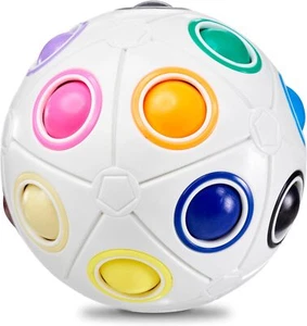 Rainbow Puzzle Ball Brain Teaser for Kids 6+ | Travel Toy & Fidget Puzzle - Picture 1 of 8