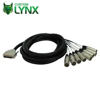 CUSTOM-LYNX Custom Lynx 25 PIN DSUB Webstuhl DB25 auf 8 x Stecker XLR Stecker Stereo Balanced PRO Audio