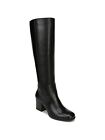 FRANCO SARTO Womens Black Anberlin Round Toe Block Heel Leather Boots 12 M