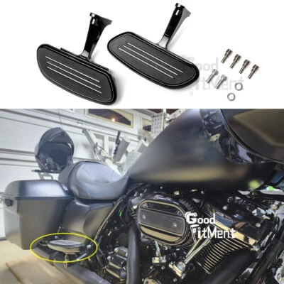 2x Passenger Floorboard Footboard Black For Harley Davidson Street Glide Special - Image 1 of 4