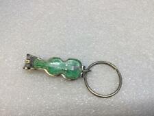 Vintage Nail Clipper Key Ring GREEN GUITAR Keychain Ancien Porte-Clés GUITARE