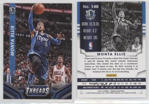 2014-15 Panini Threads Monta Ellis #140