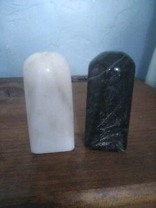 Set Schwarz & Weiß Marmor Salz & Pfefferstreuer - Bild 1 von 11