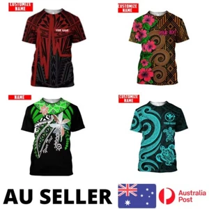 Islander Polynesia Shirt Tattoo Fiji Cook Islands Tahiti Beach  - AU Stock - Picture 1 of 14