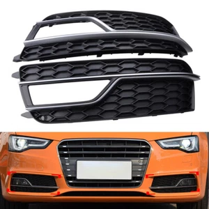 Front Bumper Grille Fog Light Outer Cover Fits AUDI A5 S Line S5 2013-2016 NEW - Picture 1 of 11