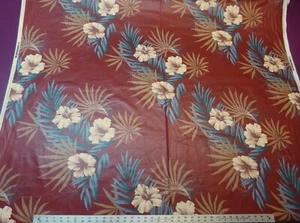 Vintage Bahama Hampshire House Hibiscus Cotton Chintz Fabric - Picture 1 of 13