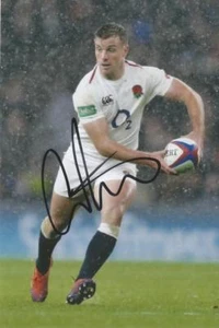 ENGLAND & SALE SHARKS RUGBY UNION: GEORGE FORD SIGNED 6x4 ACTION PHOTO+COA - Picture 1 of 1