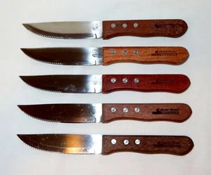 Niagara Cutlery Set of 5 Steak Knives Rosewood Stainless Steel ~ OPEN ROAD HONDA - Picture 1 of 6