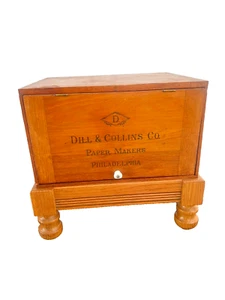 Antique Card Catalog File Cabinet Fifteen Slots interior Drawer Dill & Collins - Picture 1 of 11