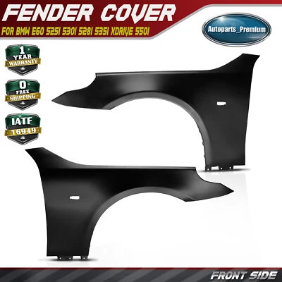 Guardabarros delantero derecho y derecho 2 piezas para BMW E60 525i 530i 2004-2007 528i 535i xDrive 550i Foto 1 de 4