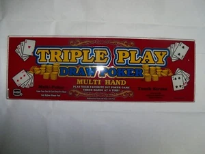 IGT Triple Play Draw Poker Multi Hand Glas Festzelt 17,6" x 6" - Bild 1 von 2